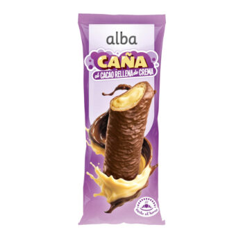 CAÑA CHOCOLATE RELLENA DE CREMA ALBA 80gr x 35ud
