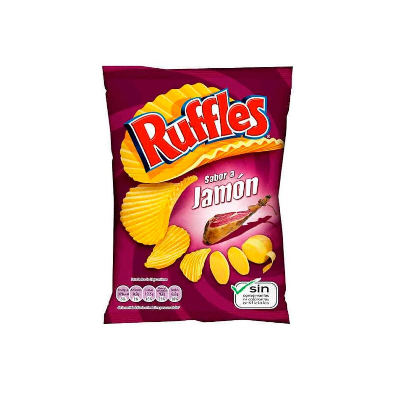 PATATAS RUFFLES SABOR JAMÓN 45gr x 84ud