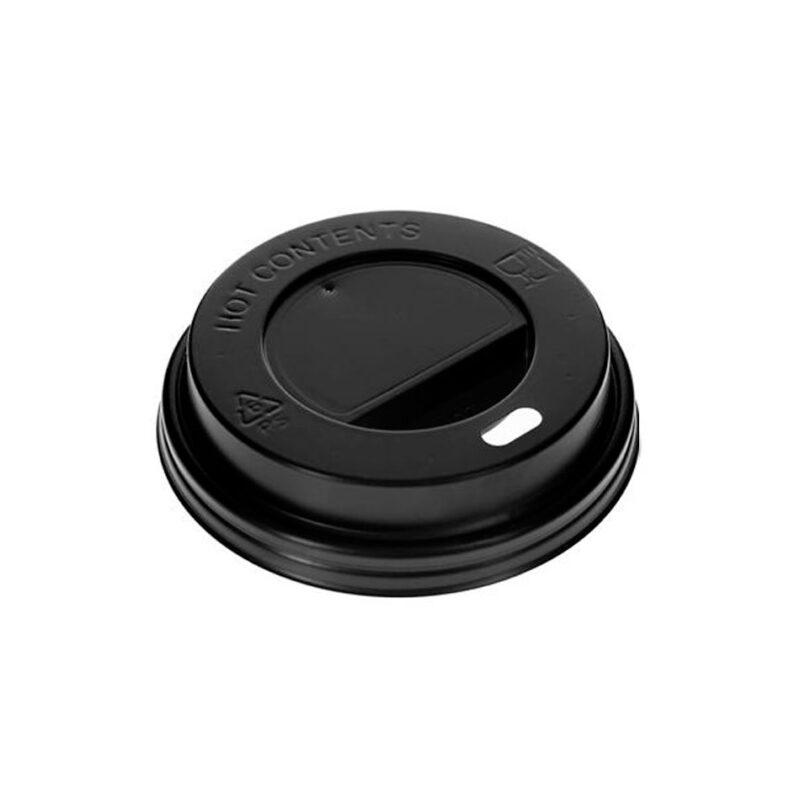 TAPA VASO PLASTICO NEGRA SP09 80MM 100Ud